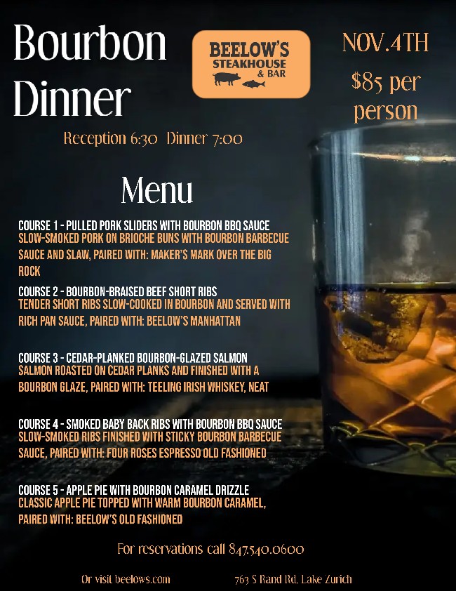 Beelow's Bourbon Dinner